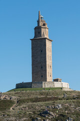 Fototapeta na wymiar lighthouse tower of Hercules, A Coruña, Galicia