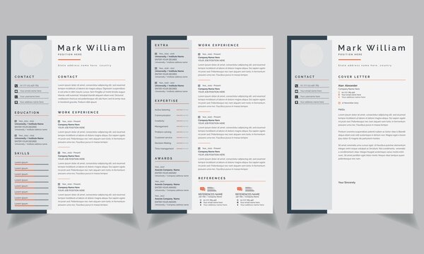 Professional Resume Template, CV Template 
Vector Design