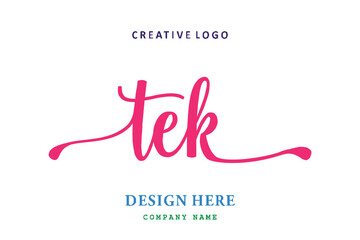 TEK lettering logo is simple, easy to understand and authoritative