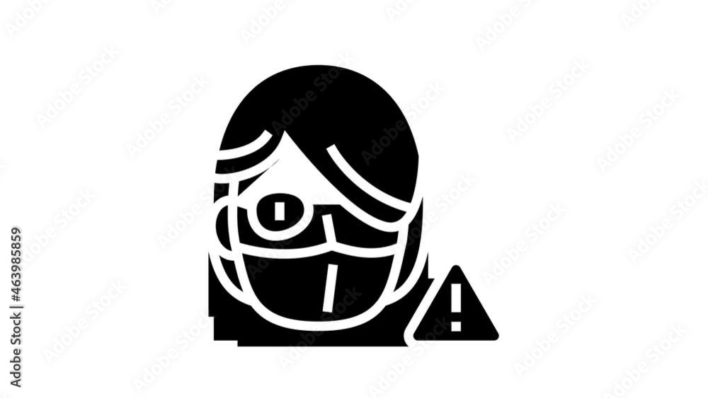 Poster computer safe person info for use face id animated glyph icon. computer safe person info for use fac