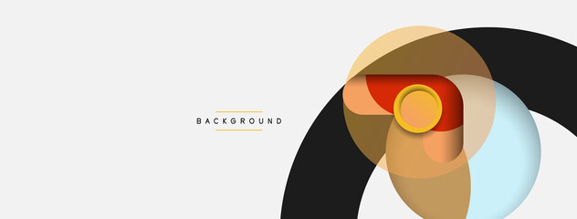 Creative geometric wallpaper. Minimal abstract background. Circles composition vector illustration for wallpaper banner background or landing page