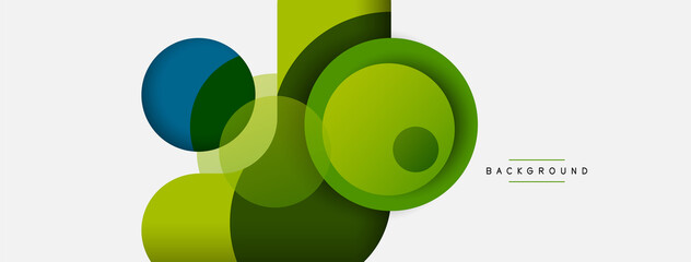 Circle and round shapes abstract background. Vector illustration for wallpaper banner background or landing page
