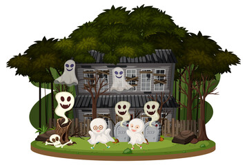 Children at the haunted house