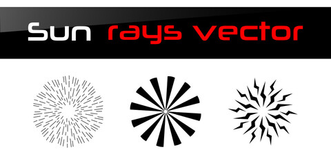 Classic vintage retro sun ray sunbeam sunlight burst and fireworks and thunderbolt in a circular radial shape vector illustration. Lots of line , thunderbolt sun ray line shape in number centralized.