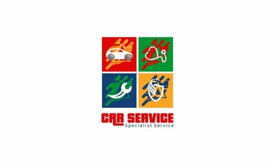 car service concept design logo