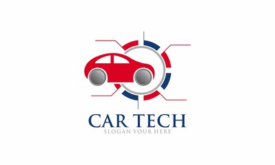 car tech concept design logo