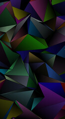 Fototapeta premium 3d Triangles, abstract background. Design wallpaper.