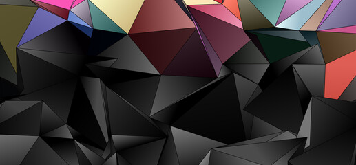 Obraz premium Abstract Low-Poly background. triangulated texture. Design 3d. Polygonal geometrical pattern. Triangular modern style