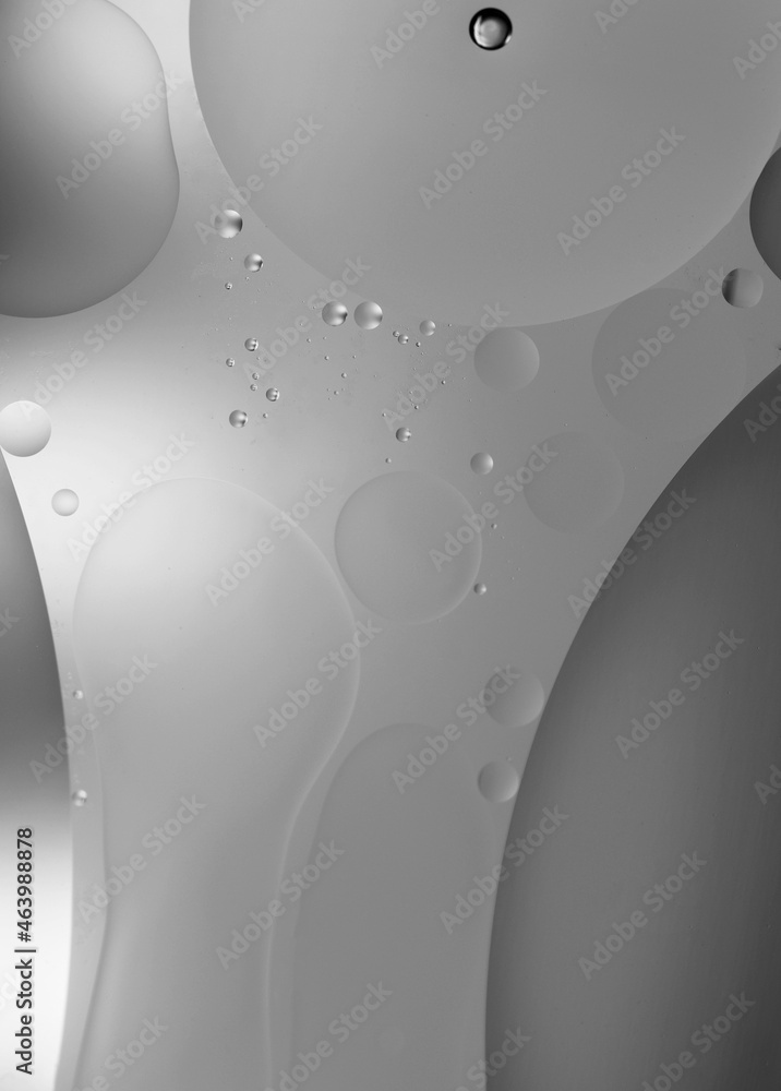 Canvas Prints black and white oil drops on the water surface