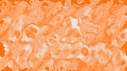 Orange marble texture. Abstract background of marbling paint.