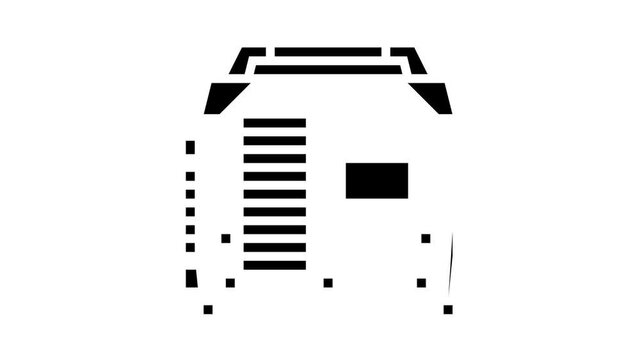 inverter welding animated glyph icon. inverter welding sign. isolated on white background
