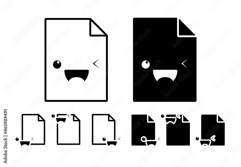 Aufkleber wink face vector icon in file set illustration for ui and ux, website or mobile application