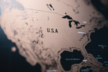 Mappa Vintage USA