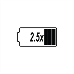 fast charging icon in black and white vector design. suitable for technology industries.