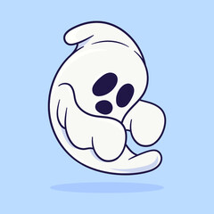 Obraz premium cute ghost halloween character