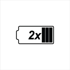 fast charging icon in black and white vector design. suitable for technology industries.