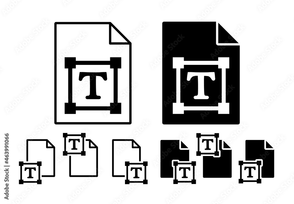 Aufkleber editing text sign vector icon in file set illustration for ui and ux, website or mobile application