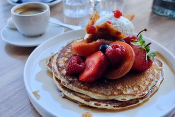 Pancakes and breakfast