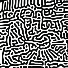 Turing Pattern Seamless Black Background