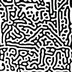 Turing Pattern Seamless Black Background