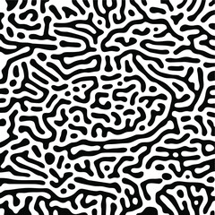 Turing Pattern Seamless Black Background