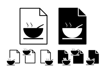Soup in a plate vector icon in file set illustration for ui and ux, website or mobile application