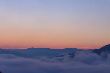 sunrise in the mountains