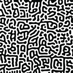 Turing Pattern Seamless Black Background