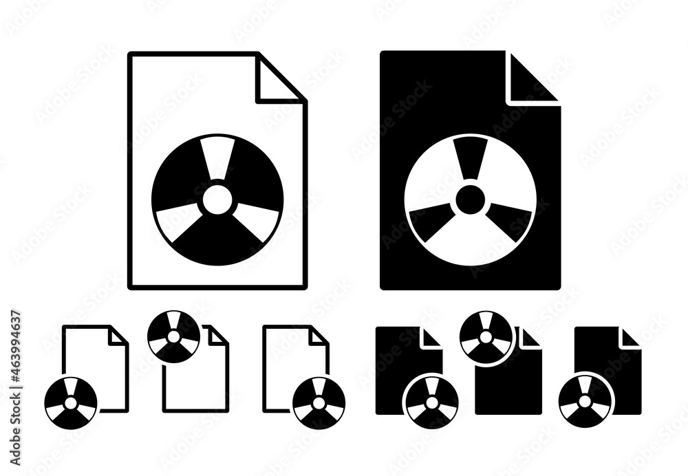 Poster vinyl record vector icon in file set illustration for ui and ux, website or mobile application