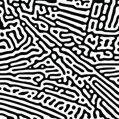 Turing Pattern Seamless Black Background
