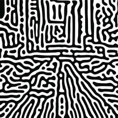 Turing Pattern Seamless Black Background