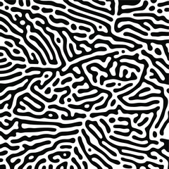 Turing Pattern Seamless Black Background