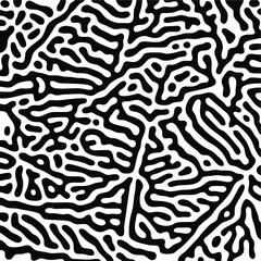Turing Pattern Seamless Black Background