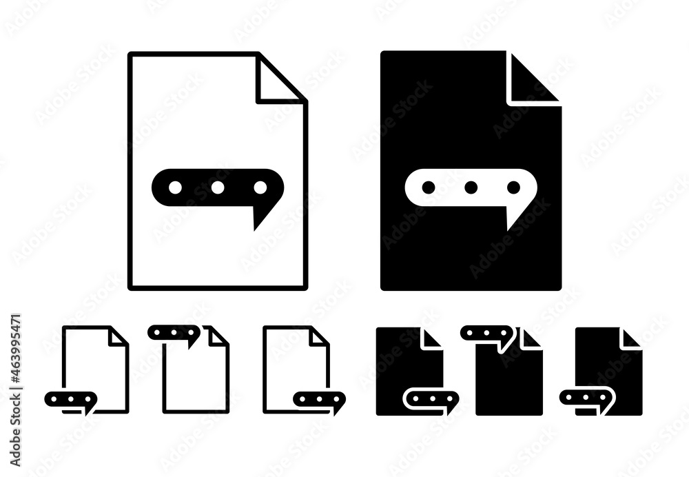 Aufkleber colloquial vector icon in file set illustration for ui and ux, website or mobile application