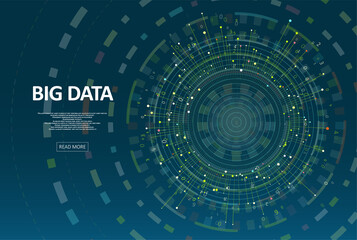 Obraz premium Abstract big data visualization