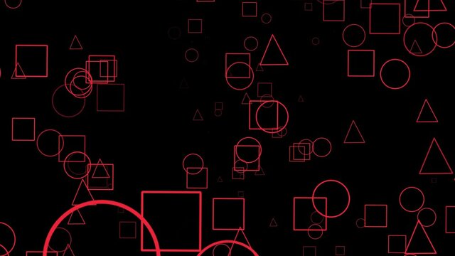 Abstract red neon shapes background