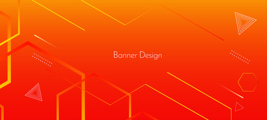 Abstract geometric color decorative design banner background