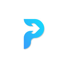 Letter P Arrow Logo