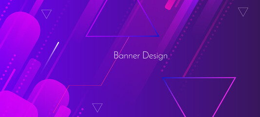 Abstract geometric color decorative design banner background