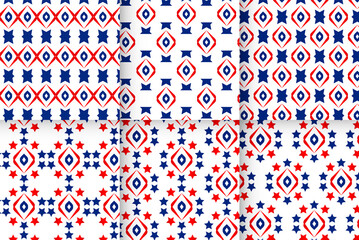 Usa flag patterns collection