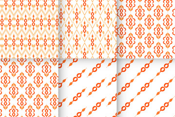 orange deco pattern collection