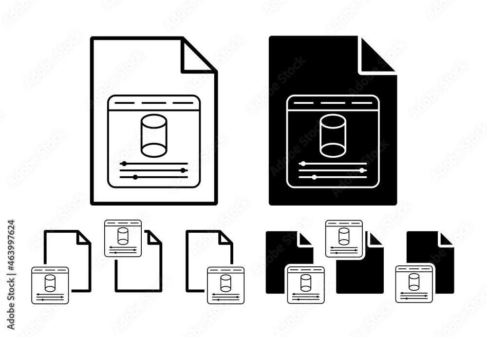 Poster 3d printing, 3d printer vector icon in file set illustration for ui and ux, website or mobile applic