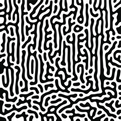 Turing Pattern Seamless Black Background