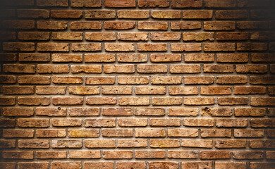 Fototapeta premium Old brown brick wall texture can be use as background 