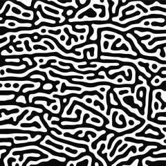 Turing Pattern Seamless Black Background