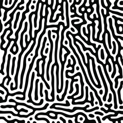 Turing Pattern Seamless Black Background