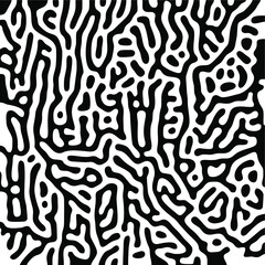 Turing Pattern Seamless Black Background