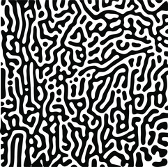 Turing Pattern Seamless Black Background