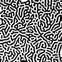 Turing Pattern Seamless Black Background