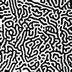 Turing Pattern Seamless Black Background